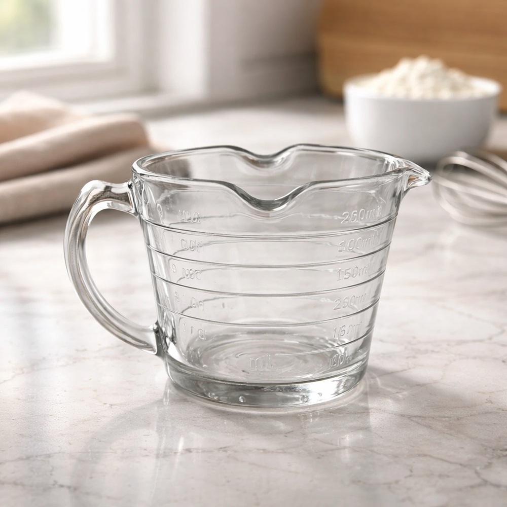 Vintage Anchor Hocking Clear Glass 3 Spout Measuring Cup